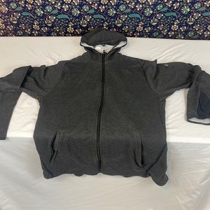 Dark grey Adidas zip up hoodie